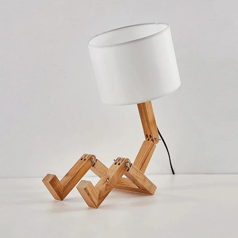 Lampe de chevet en bois